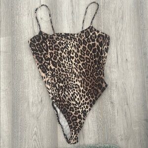 Zara Brown Leopard Print Swimsuit